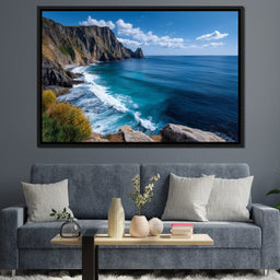 Majestic Coastal Cliffs View - NicheCanvas