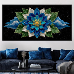 Celestial Petals Lotus Burst - NicheCanvas