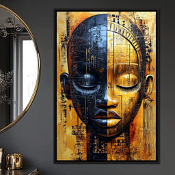 Golden Dreams Masked Essence - NicheCanvas