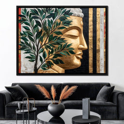 Golden Tranquility Reimagined - NicheCanvas