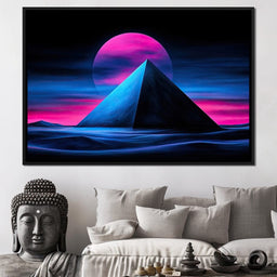 Pyramid of Neon Skies - TooplesArt - NicheCanvas