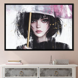 Whispering Elegance Beneath Rain - NicheCanvas