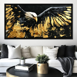 American Eagle in Gold & Black - NicheCanvas