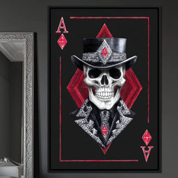 Skull King Ace of Diamonds - NicheCanvas