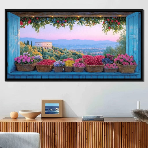 Tuscan Garden Splendor Vista Canvas Print