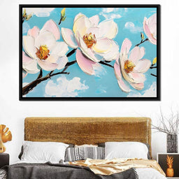Magnolia Blossom Skyward - NicheCanvas
