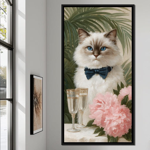Regal Feline Soiree Symphony Canvas Print