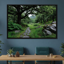 Emerald Forest Stone Pathway - NicheCanvas