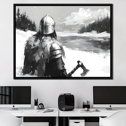 Viking's Icy Vigilant Journey Canvas Print
