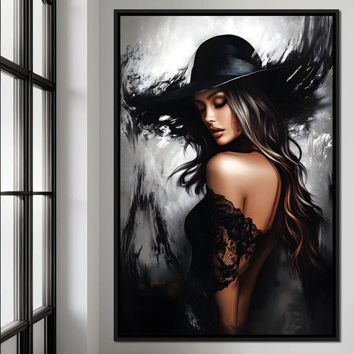 Noir Elegance Shadowscape Canvas Print