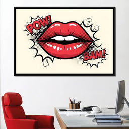 Vivid Lips Pop Explosion - NicheCanvas