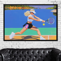 Summer Lakecourt Tennis Rally - NicheCanvas