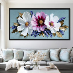 Impasto Floral Petals Bouquet - NicheCanvas