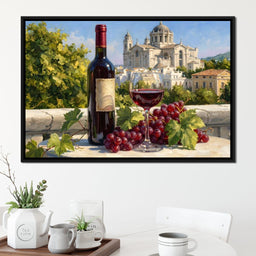 Vintage Wine Harvest Near Cathedral - NicheCanvas