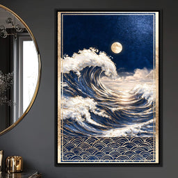 Golden Tide Under A Silent Moon - NicheCanvas