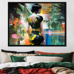 Tropical Garden Muse Portrait - NicheCanvas