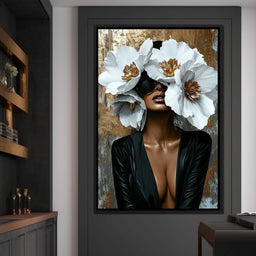 Golden Elegance Floral Expression - Cole Williams - NicheCanvas