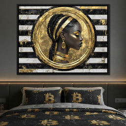 Golden Regal Afro Majesty - NicheCanvas