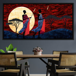 Moonlit Maasai Journey - TooplesArt - NicheCanvas