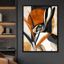Solitary Hare Before The Setting Sun - NicheCanvas
