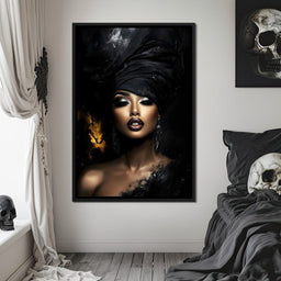 Golden Elegance Portrait - NicheCanvas