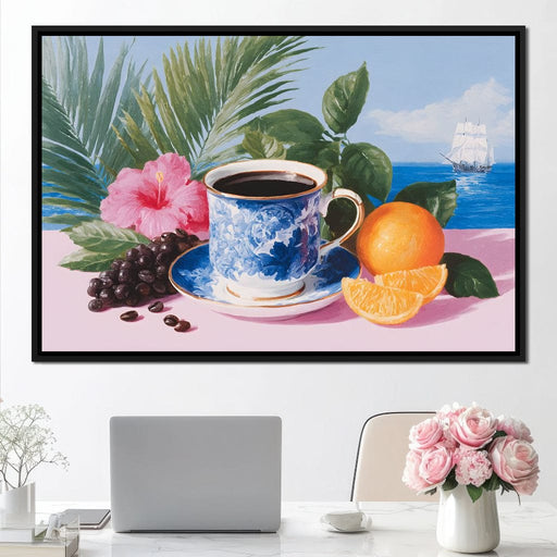Tropical Voyage Morning Coffee Bliss Canvas Print