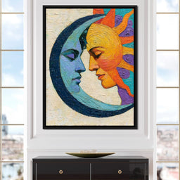Celestial Lovers Meeting Across Time - NicheCanvas