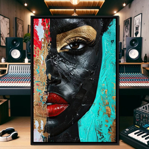 Golden Gaze of Mystery Canvas Print