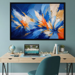 Cobalt Flowerstorm - TooplesArt - NicheCanvas