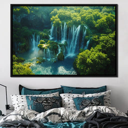 Emerald Cascade Symphony - NicheCanvas