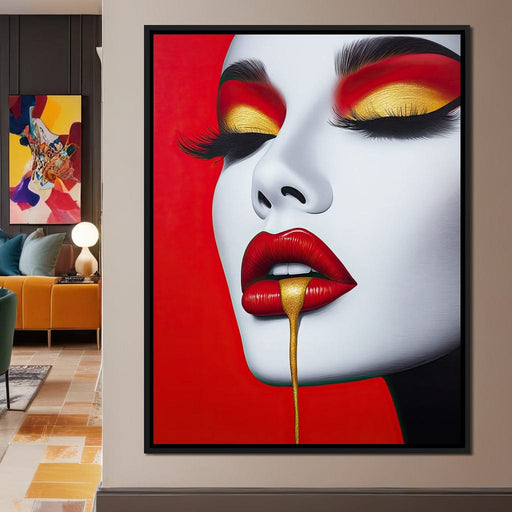 Luxe Lips - TooplesArt Canvas Print
