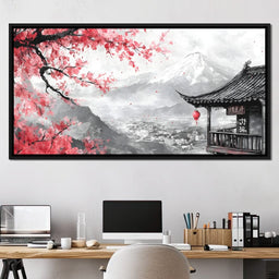 Cherry Blossom Landscape - NicheCanvas