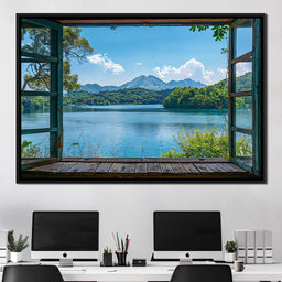 Serene Lakeside Retreat - NicheCanvas