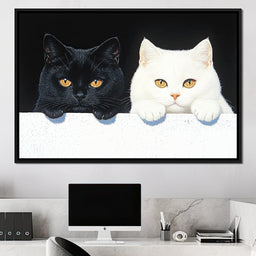 Feline Harmony Contrast - NicheCanvas
