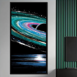 Celestial Saturn Swirl Odyssey - NicheCanvas