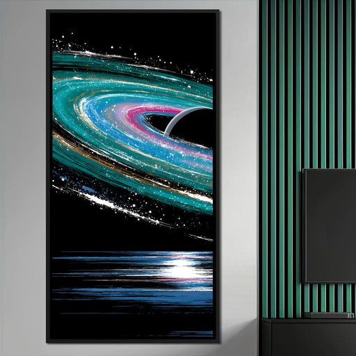 Celestial Saturn Swirl Odyssey Canvas Print