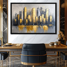 Golden Skyline Awakening - NicheCanvas