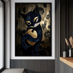 Golden Feline Enchantment - NicheCanvas