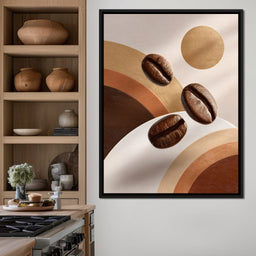 Coffee Dreams in Autumn Tones - NicheCanvas