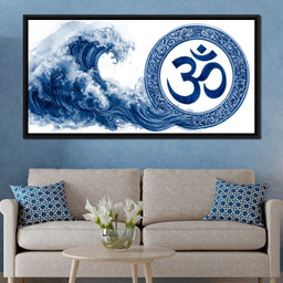 Indigo Om Mandala Meditation - NicheCanvas