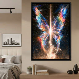 Radiant Genesis of Cosmic Wings - NicheCanvas