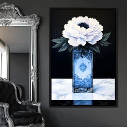 White Blossom Elegance Flourish - NicheCanvas