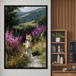 Shiba Meadow Trail Portrait - NicheCanvas