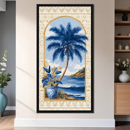 Tropical Oasis Blue Dreaming - NicheCanvas