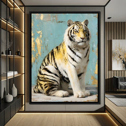 Regal Tiger Portrait Elegance - NicheCanvas