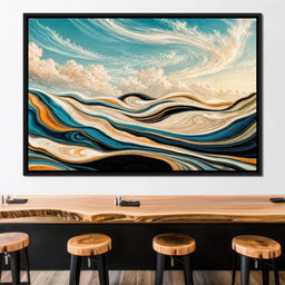 Marble Waves at Dawn - TooplesArt - NicheCanvas