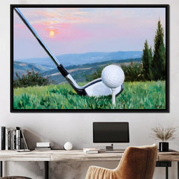 Sunset Swing Over Fields - NicheCanvas