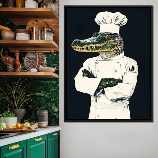 Gator Chef Culinary Humor Canvas Print