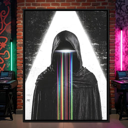 Eclipse of Neon Streams - NicheCanvas