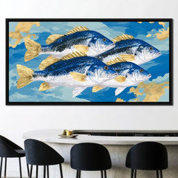 Golden Fins Ocean Quartet - NicheCanvas